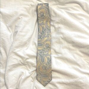 Paisley Beige and Blue/Green Men's Tie